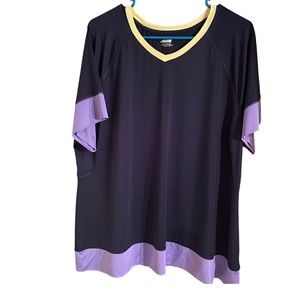 AVIA Women's Sz 3XL V-Neck Pull Over, Navy, Purple, Lime Green. NEW